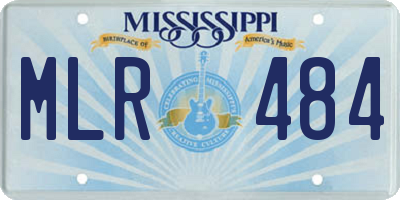 MS license plate MLR484