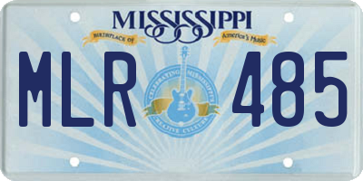 MS license plate MLR485