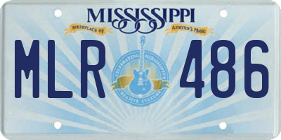 MS license plate MLR486