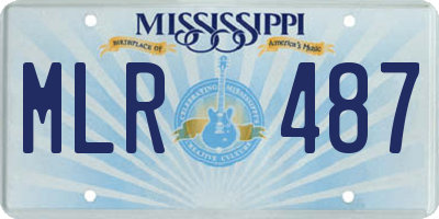 MS license plate MLR487