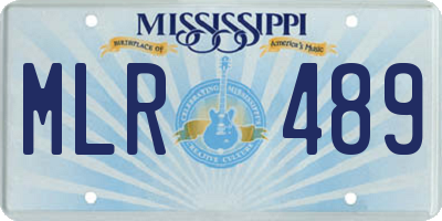 MS license plate MLR489
