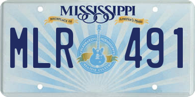 MS license plate MLR491