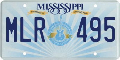 MS license plate MLR495