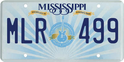 MS license plate MLR499