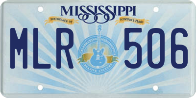 MS license plate MLR506