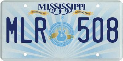 MS license plate MLR508
