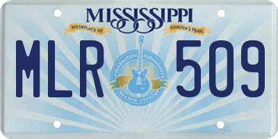 MS license plate MLR509