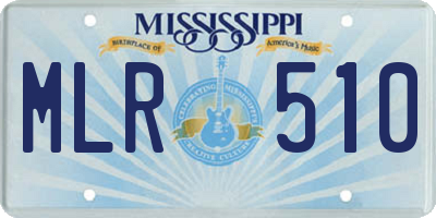 MS license plate MLR510