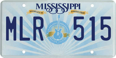 MS license plate MLR515