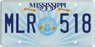 MS license plate MLR518