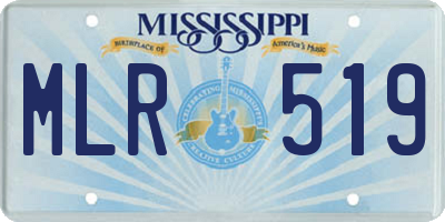 MS license plate MLR519