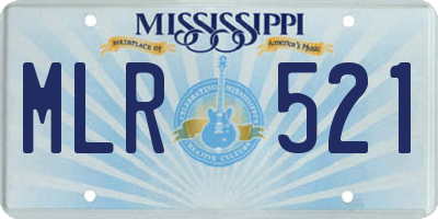 MS license plate MLR521