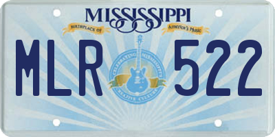 MS license plate MLR522