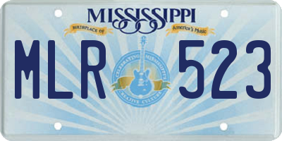 MS license plate MLR523