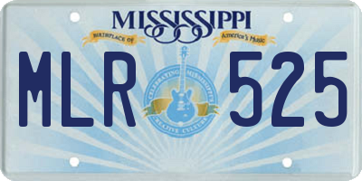 MS license plate MLR525