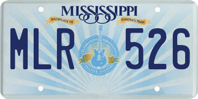 MS license plate MLR526