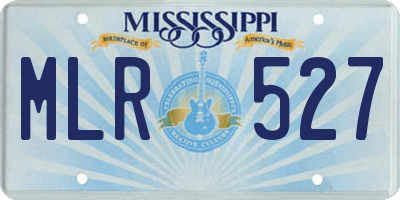 MS license plate MLR527