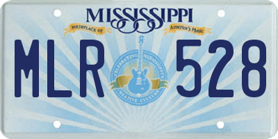 MS license plate MLR528