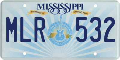 MS license plate MLR532