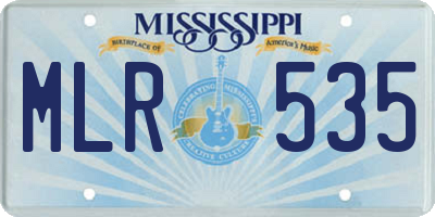 MS license plate MLR535