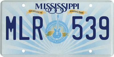 MS license plate MLR539