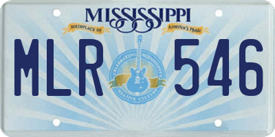 MS license plate MLR546
