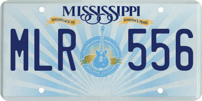 MS license plate MLR556