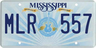 MS license plate MLR557