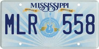MS license plate MLR558