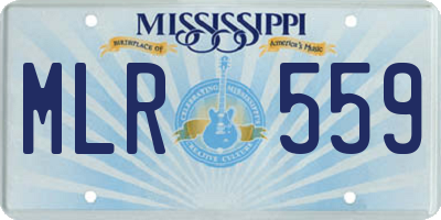 MS license plate MLR559