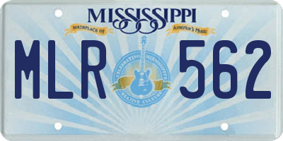 MS license plate MLR562