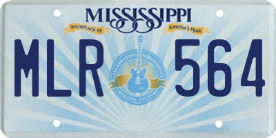 MS license plate MLR564