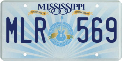 MS license plate MLR569