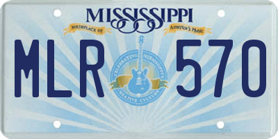 MS license plate MLR570