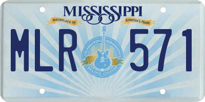 MS license plate MLR571