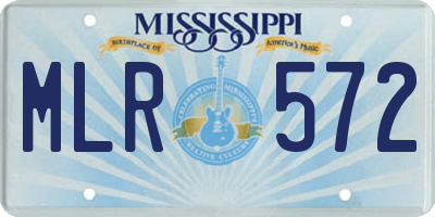 MS license plate MLR572