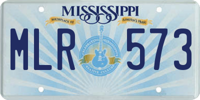MS license plate MLR573