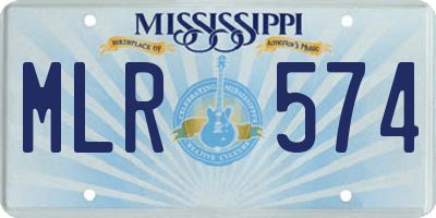 MS license plate MLR574
