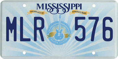 MS license plate MLR576