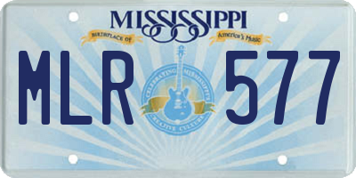 MS license plate MLR577