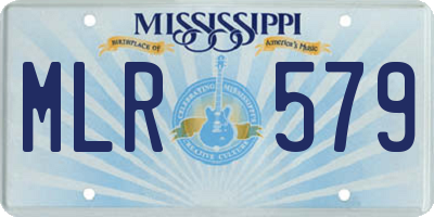 MS license plate MLR579