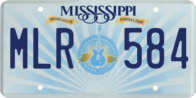 MS license plate MLR584