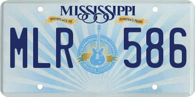 MS license plate MLR586