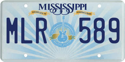 MS license plate MLR589