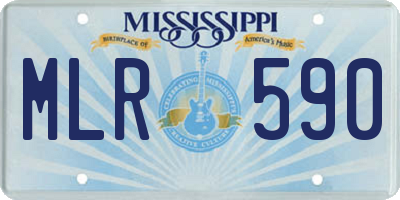MS license plate MLR590