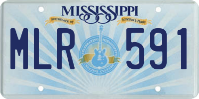 MS license plate MLR591