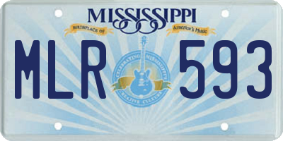 MS license plate MLR593