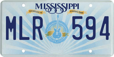 MS license plate MLR594