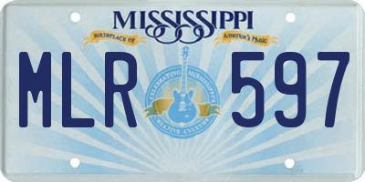 MS license plate MLR597