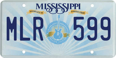 MS license plate MLR599